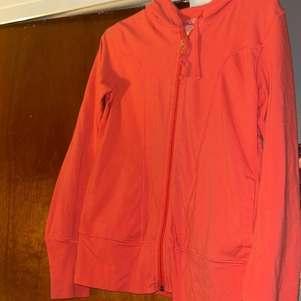 coral zip up jacket